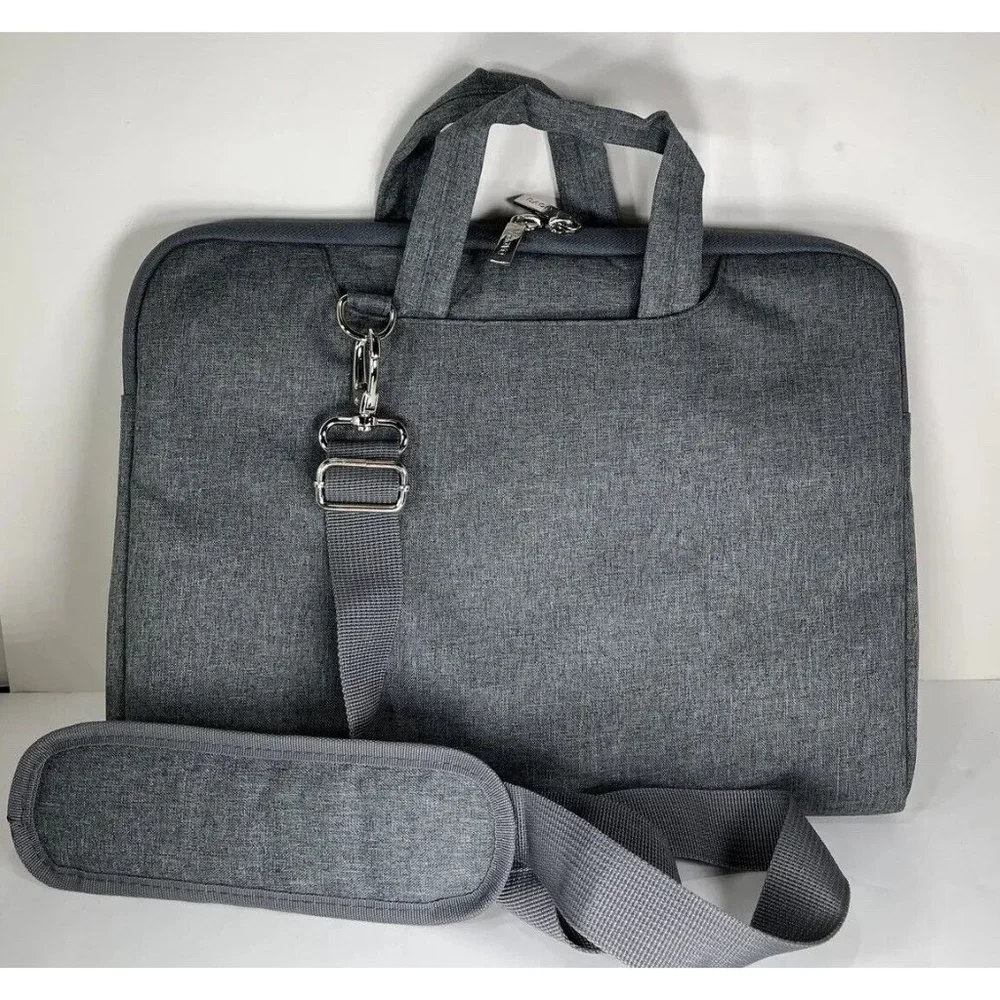 Voova Gray Padded Notebook Sleeve Bag with Strap